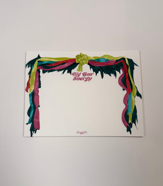 Big Bow Energy Notepad