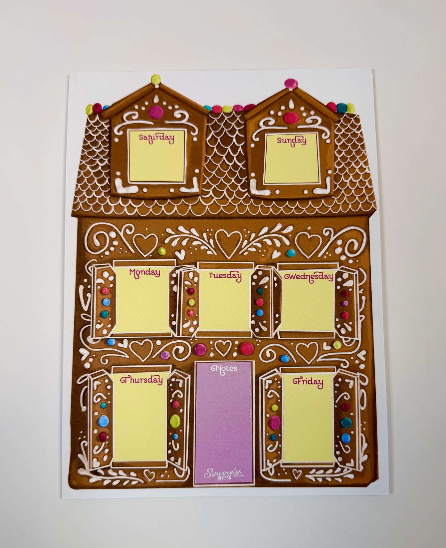 Gingerbread Days Ahead Notepad