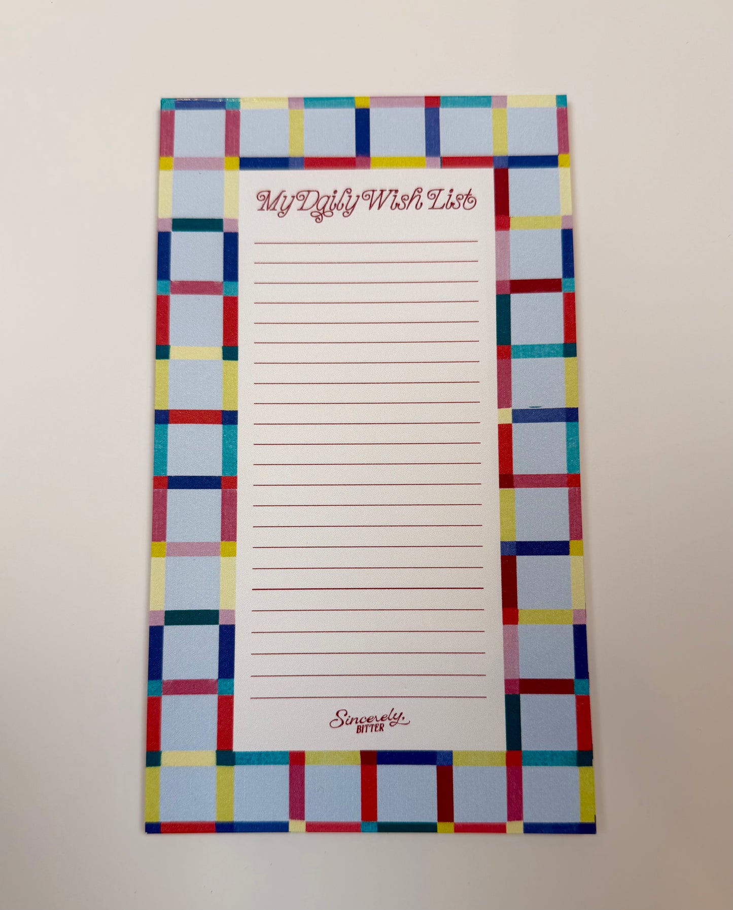 Daily Wish List Notepad