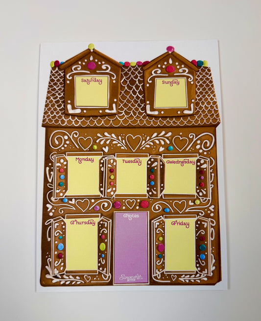 Gingerbread Days Ahead Notepad