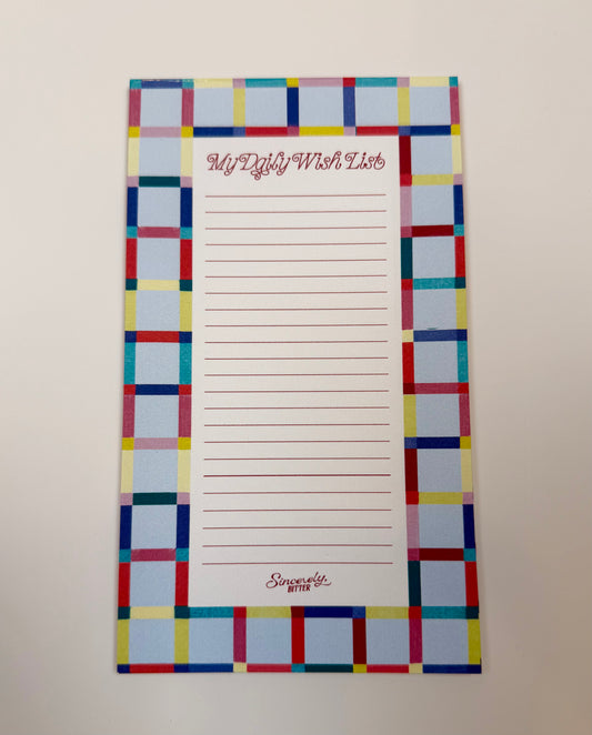 Daily Wish List Notepad