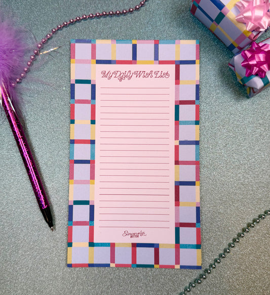 Daily Wish List Notepad