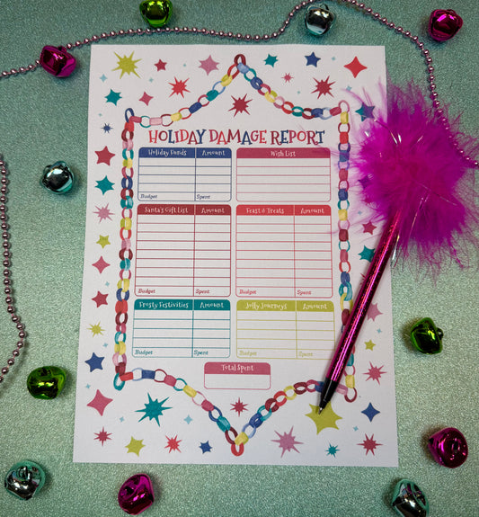 Holiday Damage Report Pad