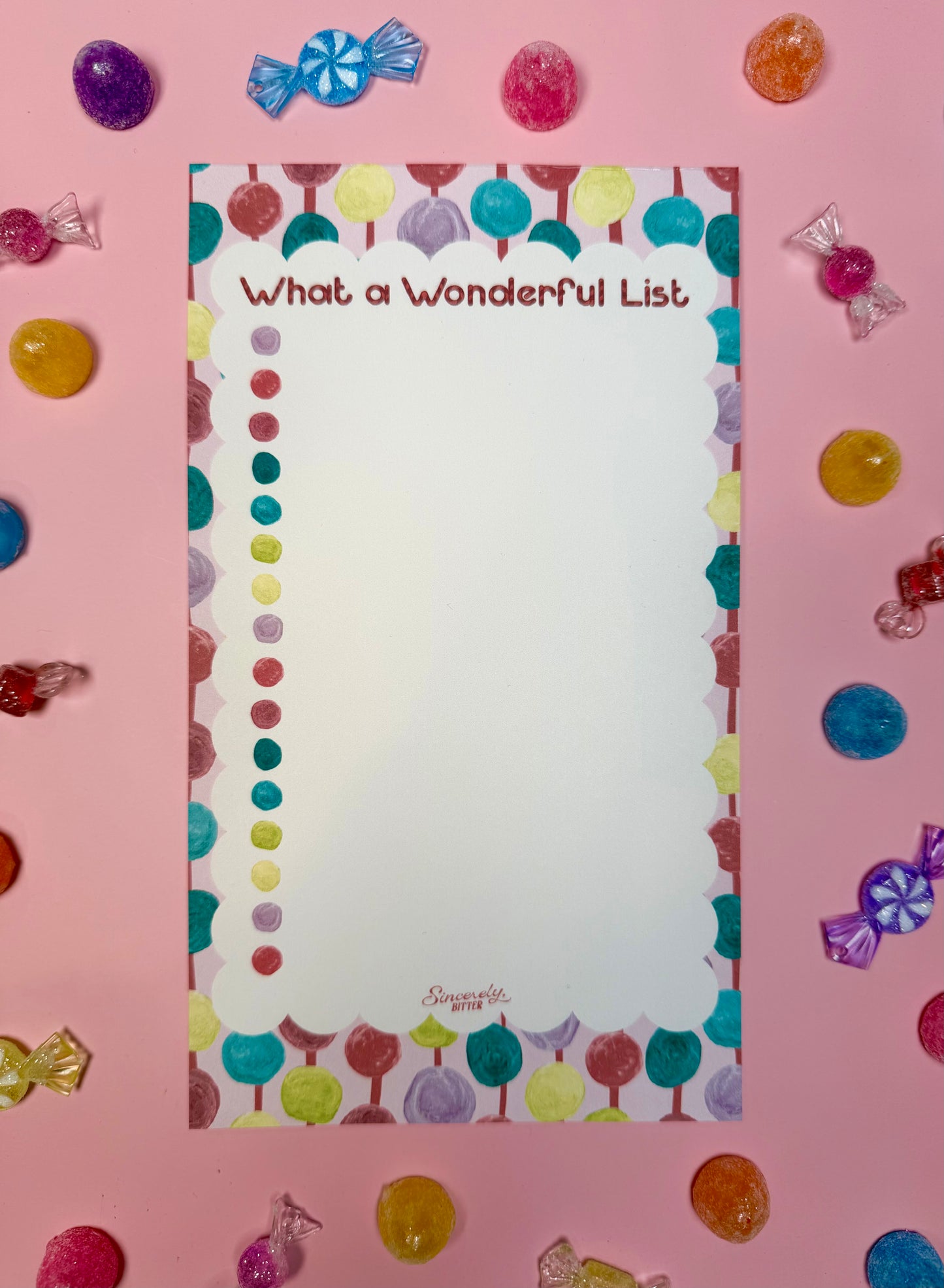 What a Wonderful List Notepad