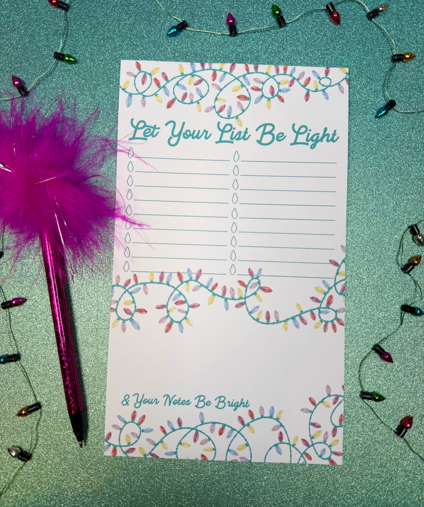 Let Your List Be Light Notepad