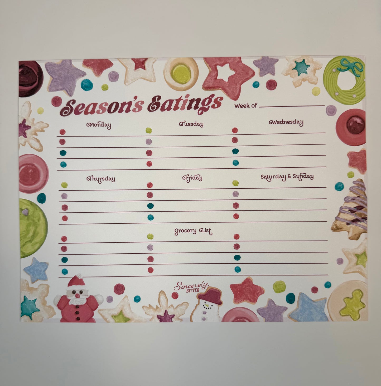 Season's Eatings Notepad