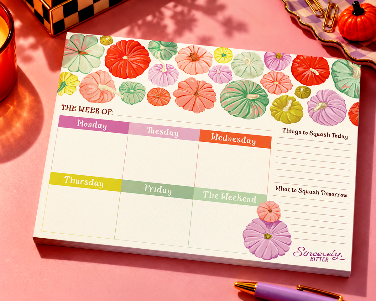 Squash the Week Notepad
