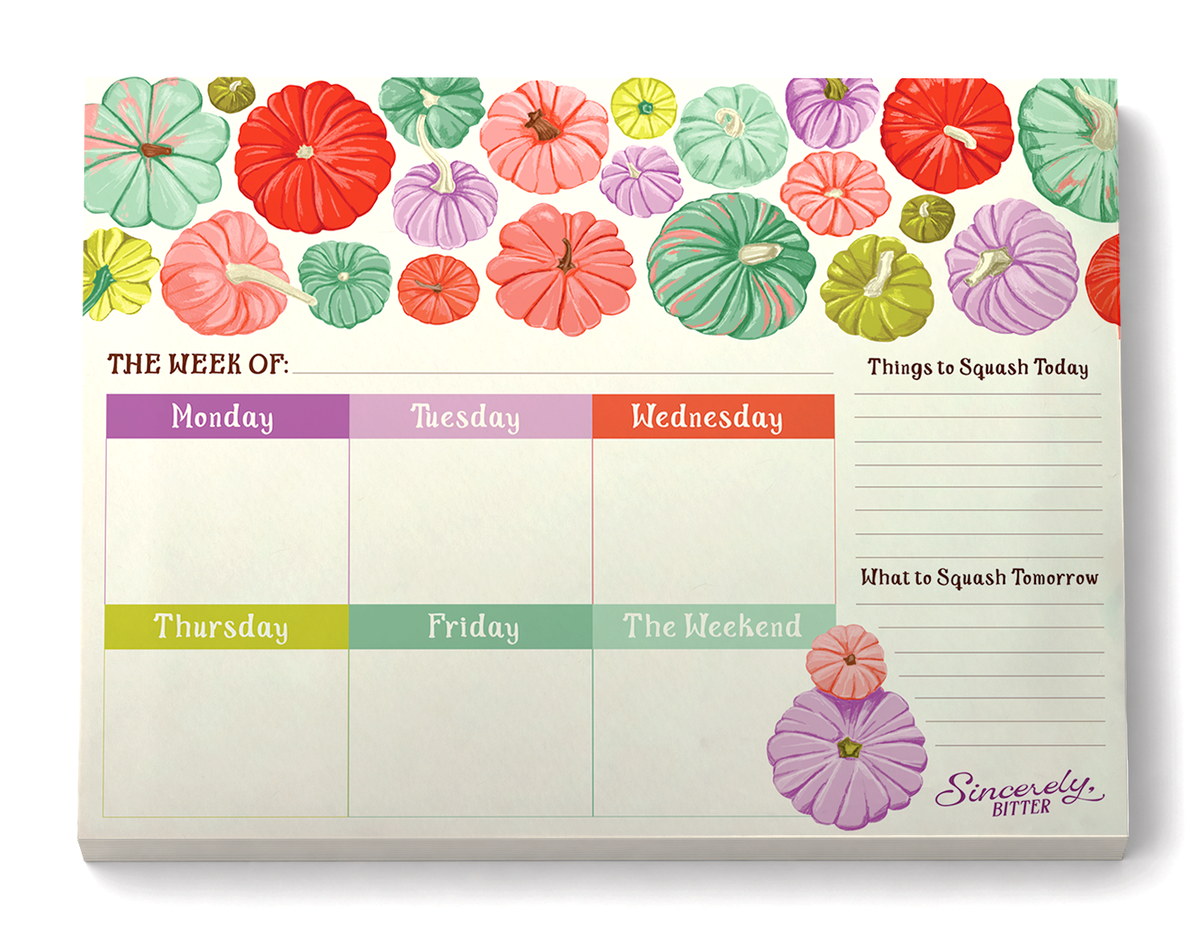 Squash the Week Notepad